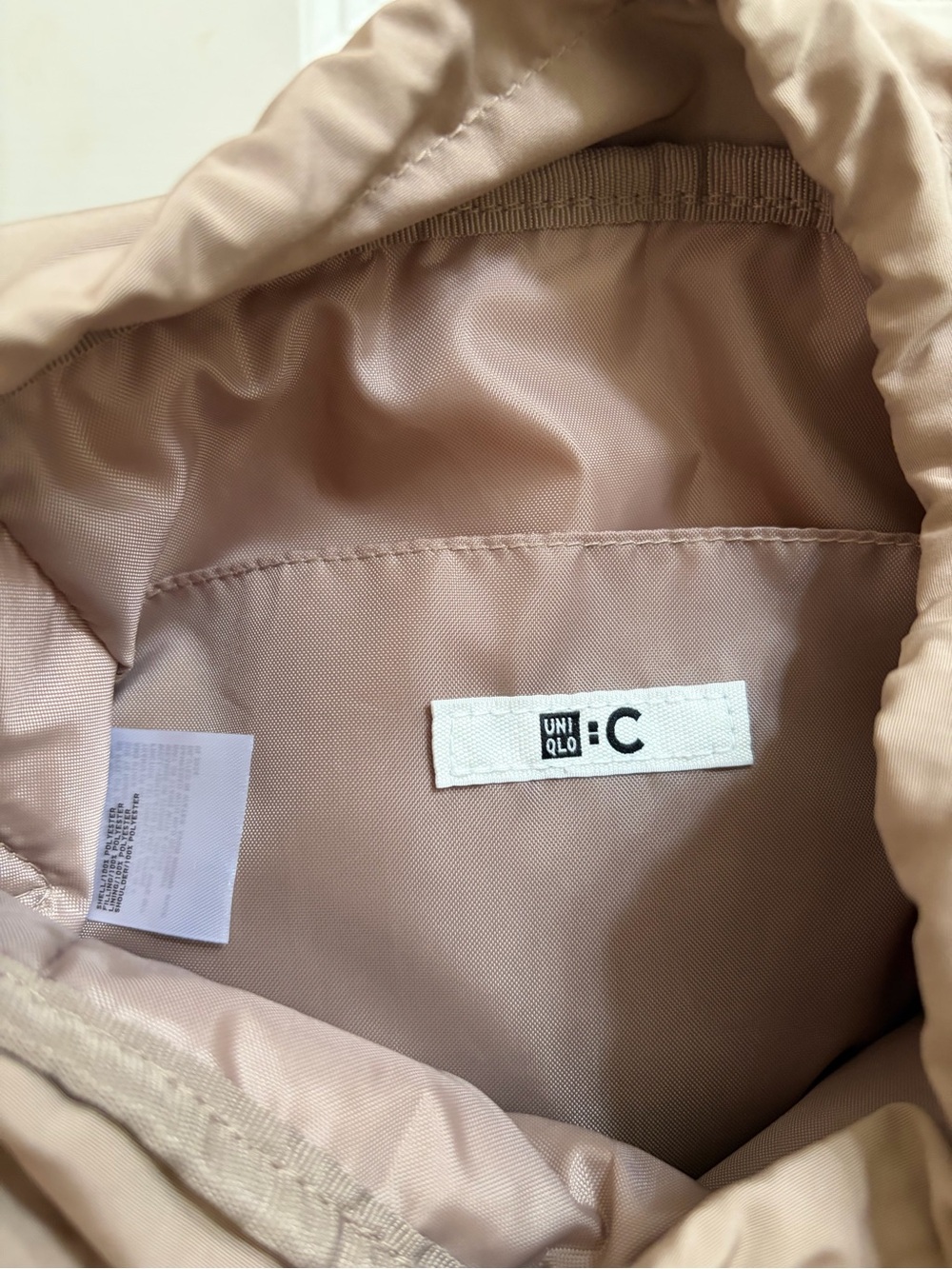 Uniqlo Taupe Drawstring Crossbody Bag - Picture 8 of 8